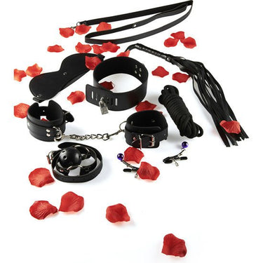 Kit BDSM completo con maschera, pinze e accessori di ruolo